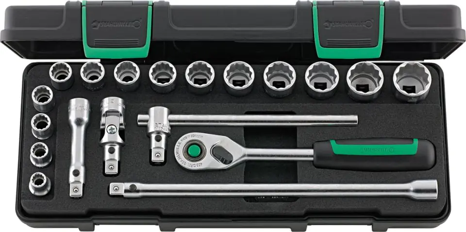 ⁨Socket set 3/8" 45/14/5I QR, 19-pieceSTAHLWILLE⁩ at Wasserman.eu