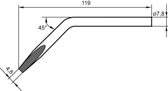 ⁨Soldering tip, chisel, bent 0082JD Ersa⁩ at Wasserman.eu