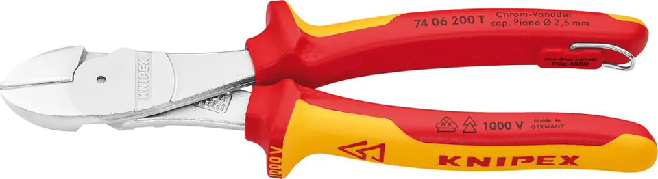 ⁨Cutting pliers, side. VDE,finish,multi-kom. o increase gear ratio TT 200mm KNIPEX⁩ at Wasserman.eu