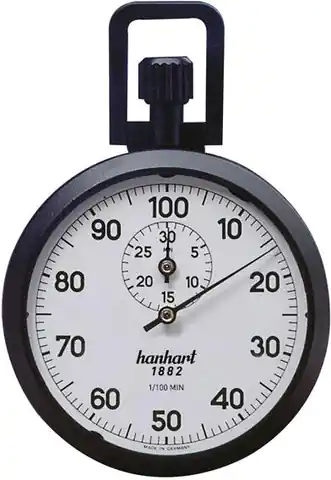 ⁨Stopwatch with crown 1/100-min 30min HANHART⁩ at Wasserman.eu