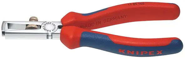 ⁨Insulation stripping pliers, chrome-plated with multi-composite warranty. 160mm KNIPEX qmm⁩ at Wasserman.eu