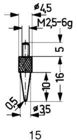 ⁨Steel probe, type 15/ 0,5mm KÄFER⁩ at Wasserman.eu