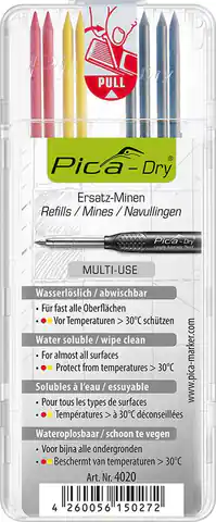 ⁨Set stock of cartridges for mark.do soil.otw.Pica-Drygrafite, yellow, red Pica⁩ at Wasserman.eu