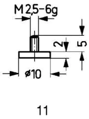 ⁨Test probe in carbide insert, type 11/10,0mm KÄFER⁩ at Wasserman.eu