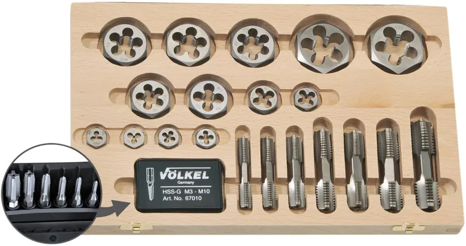 ⁨Range of tools for cutting threads G1/8"-1." VÖLKEL⁩ at Wasserman.eu