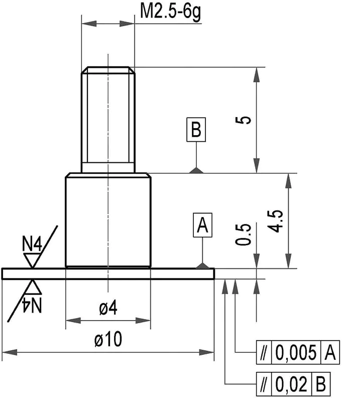 ⁨Steel measuring end, plate, diameter 10x0,5 mm KÄFER⁩ at Wasserman.eu