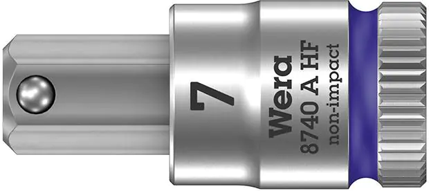 ⁨Socket 1/4" d.screw with 6-catch, with hold function, 7x28mm Wera⁩ at Wasserman.eu