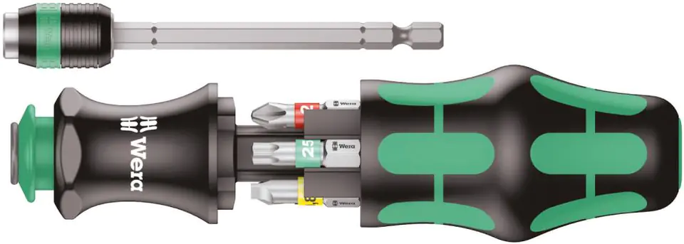 ⁨Bit holder with magazine. Kraftform Kompakt 20 Toolfinder Wera⁩ at Wasserman.eu