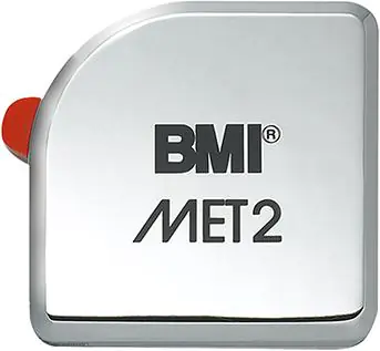 ⁨Tasma miernicza kieszonkowa,metalowa 2mx13mm BMI⁩ w sklepie Wasserman.eu