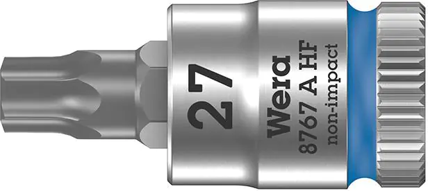 ⁨Socket with hold function. 1/4" for lbemTORX 27x28mm Wera screws⁩ at Wasserman.eu