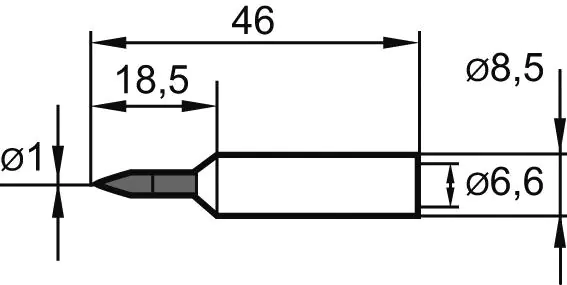 ⁨Soldering tip, chisel, 0832CDLF 1,0mm SB Ersa⁩ at Wasserman.eu