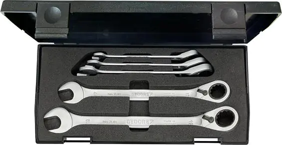 ⁨Flat wrenches with ring ratchet,switchable,8-19mm,5-cz. GEDORE⁩ at Wasserman.eu
