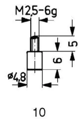 ⁨Carbide insert measuring probe, type 10/ 4,8mm KÄFER⁩ at Wasserman.eu