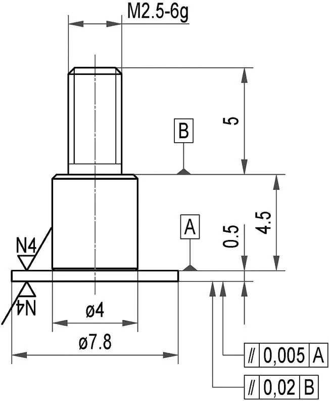 ⁨Steel measuring end, plate, diameter 7,8x0,5 mm KÄFER⁩ at Wasserman.eu