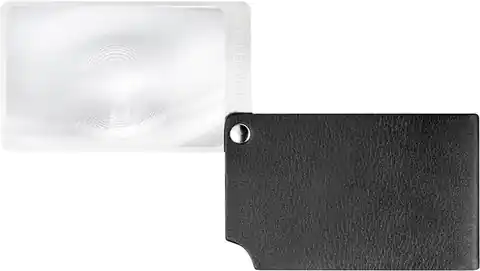 ⁨Lupa w formacie karty kredytowej,czarna viso POCKET 2,5x,etui ze skoryESCHENBACH⁩ w sklepie Wasserman.eu