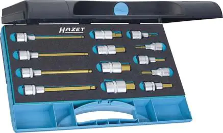 ⁨Zestaw nasadek wkrętakowych 1/2", 6-kątnych, 5-19mm, 13-cz. 986/13  HAZET⁩ w sklepie Wasserman.eu