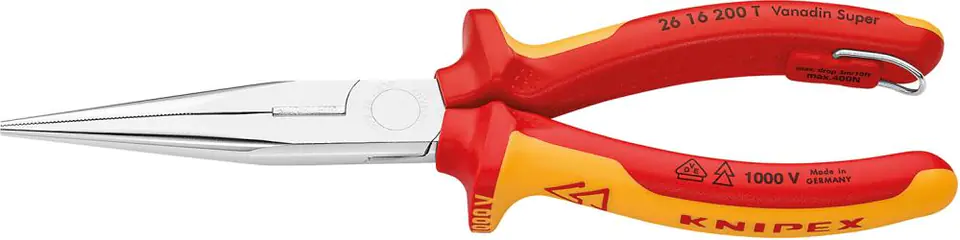 Szczypce płasko-okrągłe, VDE, TT, 200mm, 26 16 200 T, KNIPEX w sklepie Wasserman.eu