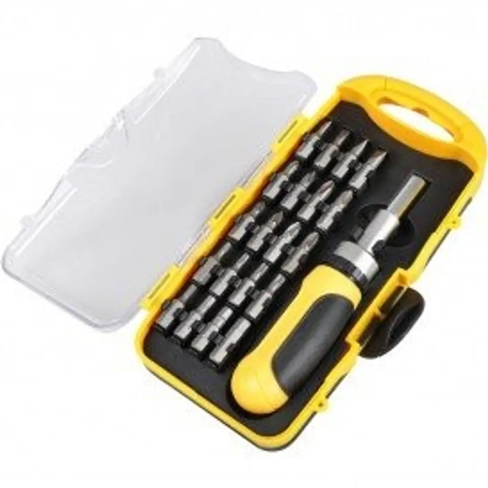 ⁨Zestaw 22 elementów: bity + wkrętak FDS 1011-22R⁩ w sklepie Wasserman.eu