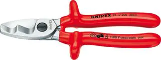 ⁨Cable cutting shears VDE 9517 200mm KNIPEX⁩ at Wasserman.eu