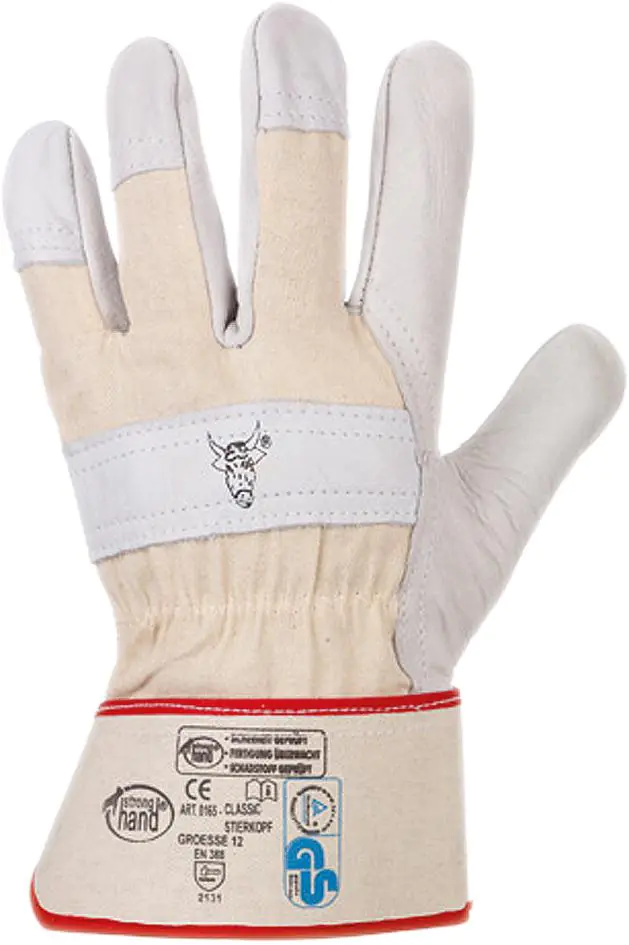 ⁨Bullhead Classic gloves, cow leather, pink 8 (12 pairs)⁩ at Wasserman.eu