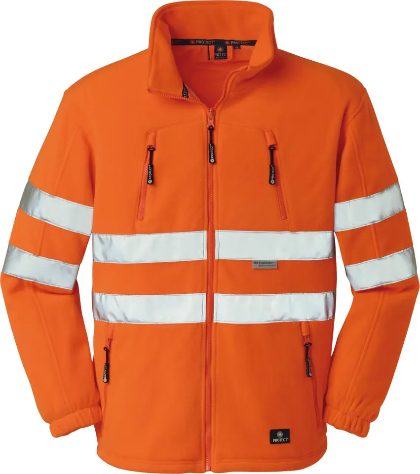 ⁨Seattle Warning Fleece Jacket, orange fluorescent, size XL⁩ at Wasserman.eu