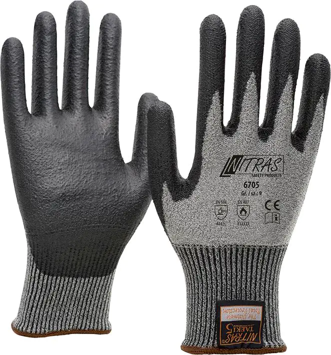 ⁨Cut protection gloves Taeki5, PU coated, size 8 (10)⁩ at Wasserman.eu