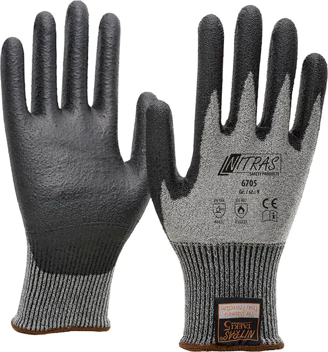 Cut protection gloves Taeki5, PU coated, size 8 (10) at Wasserman.eu
