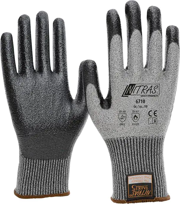 Cut protection gloves Taeki5, nitrile coated size 9 (10) at Wasserman.eu