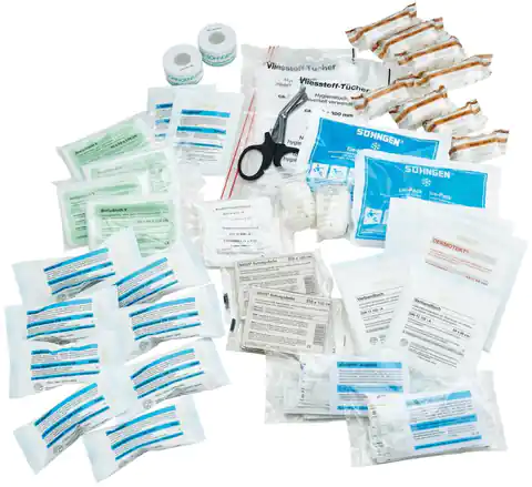 ⁨Multi first-aid kit filling, DIN 13169-E, 200pcs.⁩ at Wasserman.eu