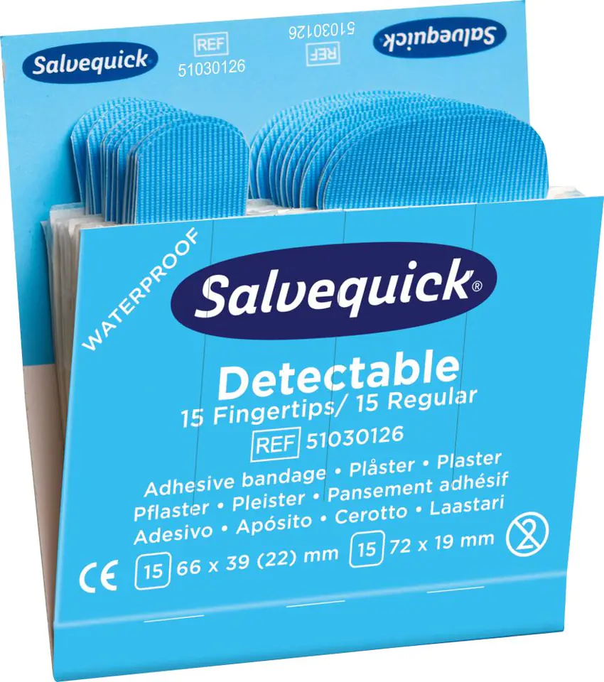 ⁨Opakowanie uzupełniające Salvequick bandaże na palce  6x30 wykrywalne⁩ w sklepie Wasserman.eu
