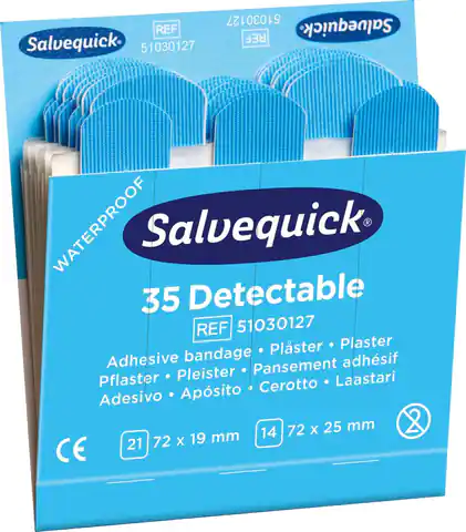 ⁨Opakowanie uzupełniające Salvequick bandaże na palce 6x35 wykrywalne⁩ w sklepie Wasserman.eu