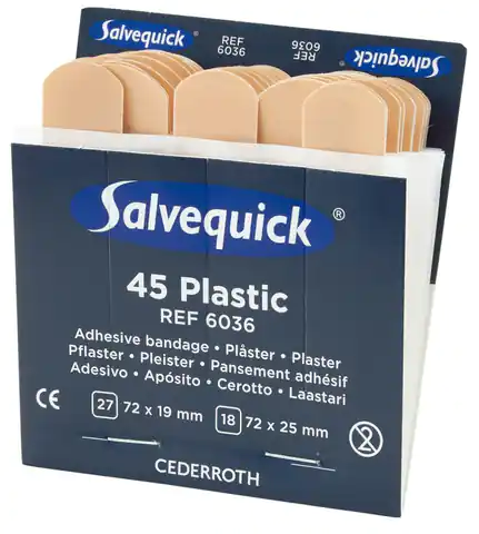 ⁨Salvequick refill pack Finger bandages 6x45 hydrophobic⁩ at Wasserman.eu