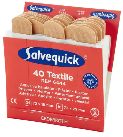 ⁨Salvequick refill packaging finger bandages 6x40 textile⁩ at Wasserman.eu