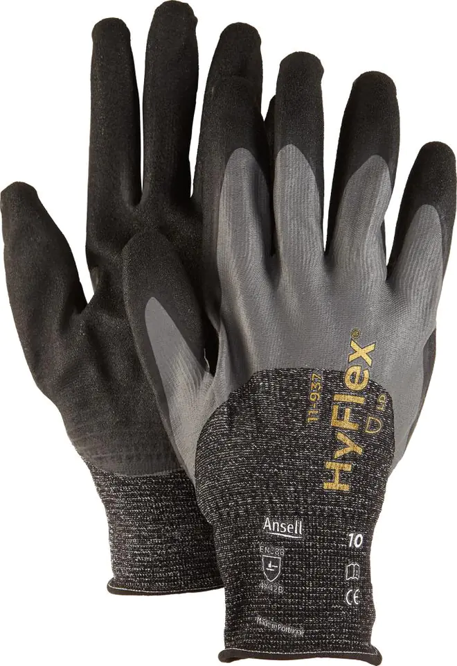 ⁨Rękawice montażowe HyFlex 11-937, rozmiar 9 Ansell (12 par)⁩ w sklepie Wasserman.eu