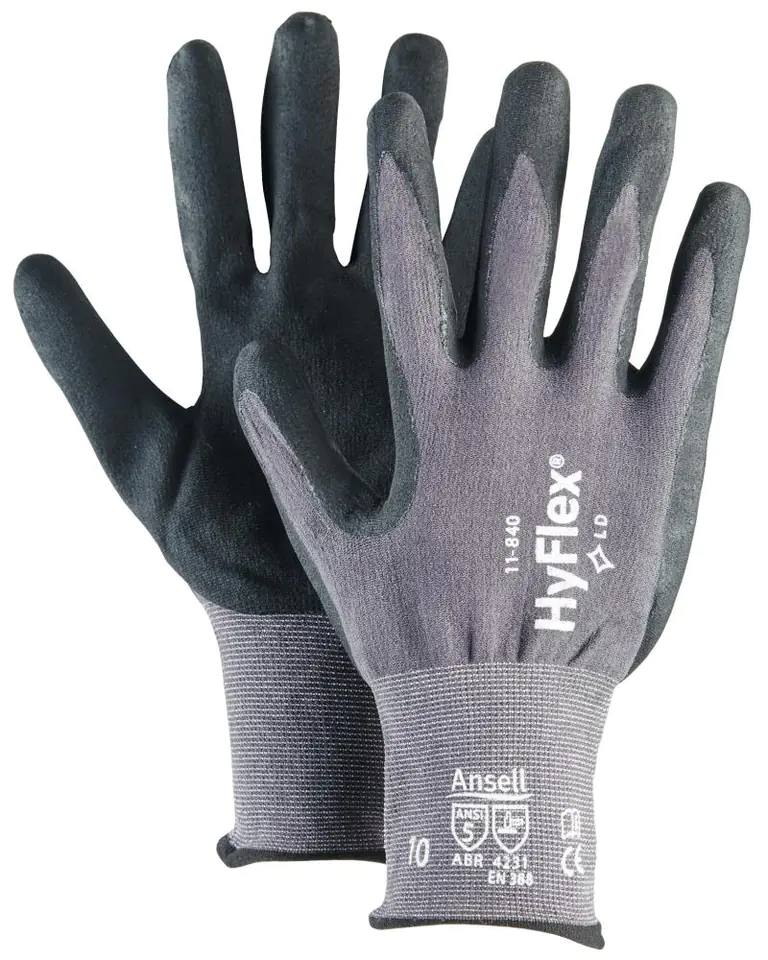 ⁨Rękawice montażowe HyFlex 11-840, rozmiar 7 Ansell (12 par)⁩ w sklepie Wasserman.eu