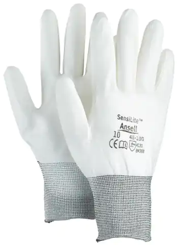 ⁨HyFlex gloves 48-100, white, size 10 (12 pairs)⁩ at Wasserman.eu