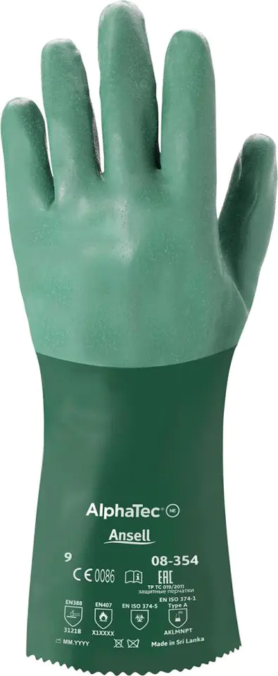 ⁨Gloves AlphaTec 08-354, 350mm, size 10 (12 pairs)⁩ at Wasserman.eu