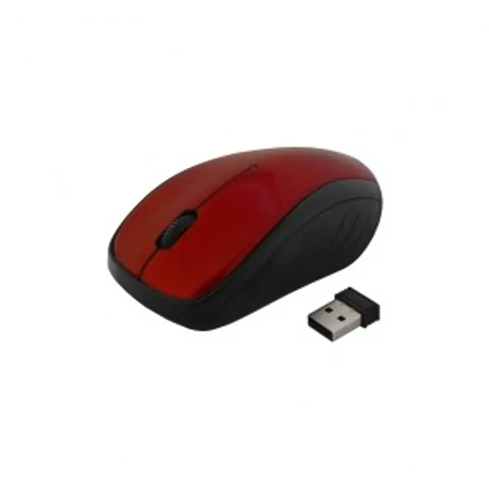 ⁨Mysz bezprzewodowo-optyczna USB AM-92E czerwona⁩ w sklepie Wasserman.eu