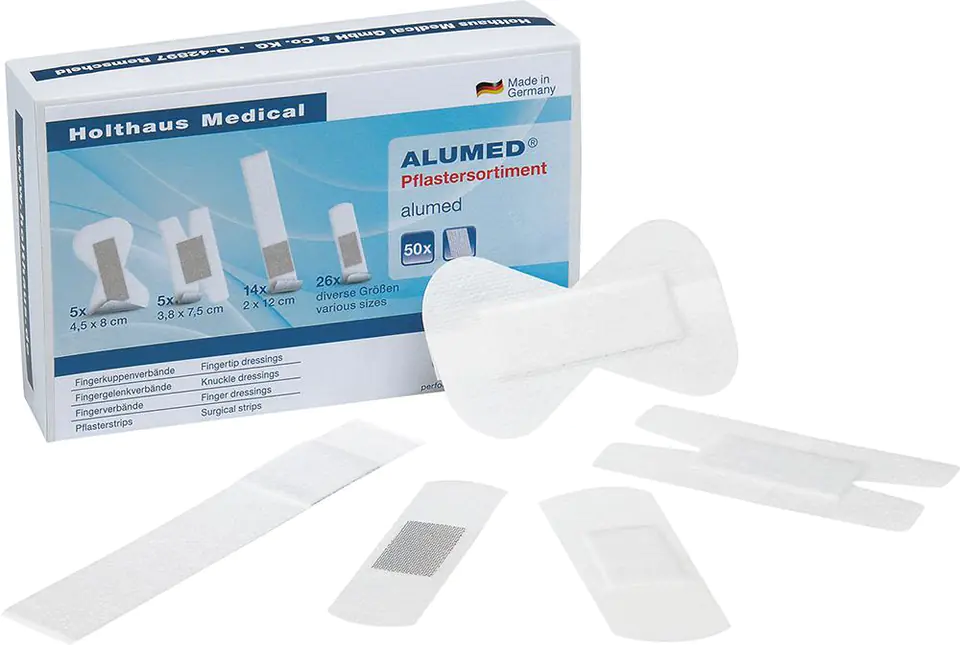 ⁨Plasters, various types, 50pcs. Alumed⁩ at Wasserman.eu