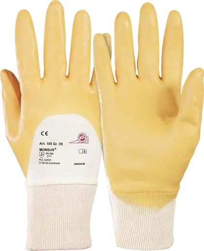 ⁨Monsoon gloves 105, size 10, yellow (10 pairs)⁩ at Wasserman.eu