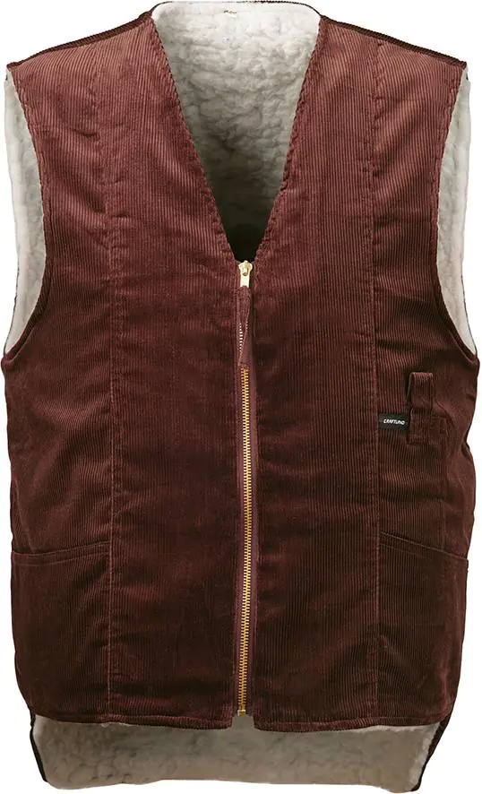 ⁨Corduroy vest, woven fur, size L, brown⁩ at Wasserman.eu