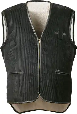⁨Vest with wide cord, size S, black⁩ at Wasserman.eu