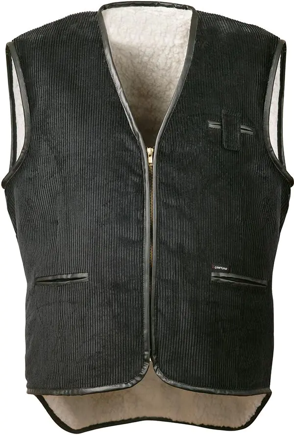 ⁨Vest with wide cord, size L, black⁩ at Wasserman.eu