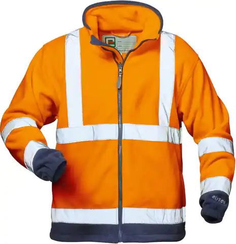 ⁨Fleece warning jacket Benedikt, pink  L, orange/navy⁩ at Wasserman.eu
