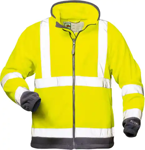⁨Warning fleece jacket Valentin, pink  S, yellow/navy⁩ at Wasserman.eu
