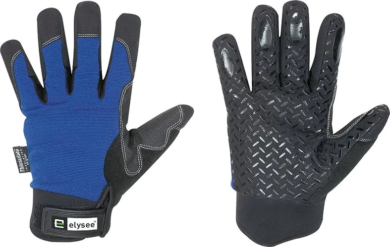 ⁨Freezer winter gloves, size 8, black/blue⁩ at Wasserman.eu