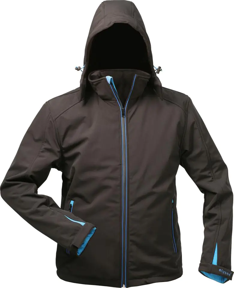 ⁨Jacket, softshell with hood, pink S, black⁩ at Wasserman.eu