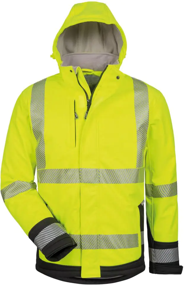 ⁨Melvin warning jacket, softshell, pink L, yellow/black⁩ at Wasserman.eu