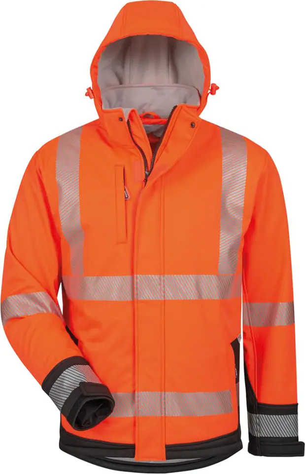 ⁨Lukas warning jacket, softshell, size L, orange/black⁩ at Wasserman.eu