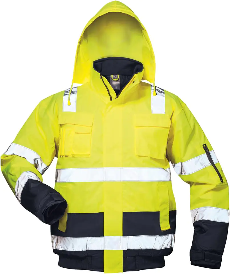 ⁨Pilot warning jacket Axel, pink. XL, yellow/blue⁩ at Wasserman.eu